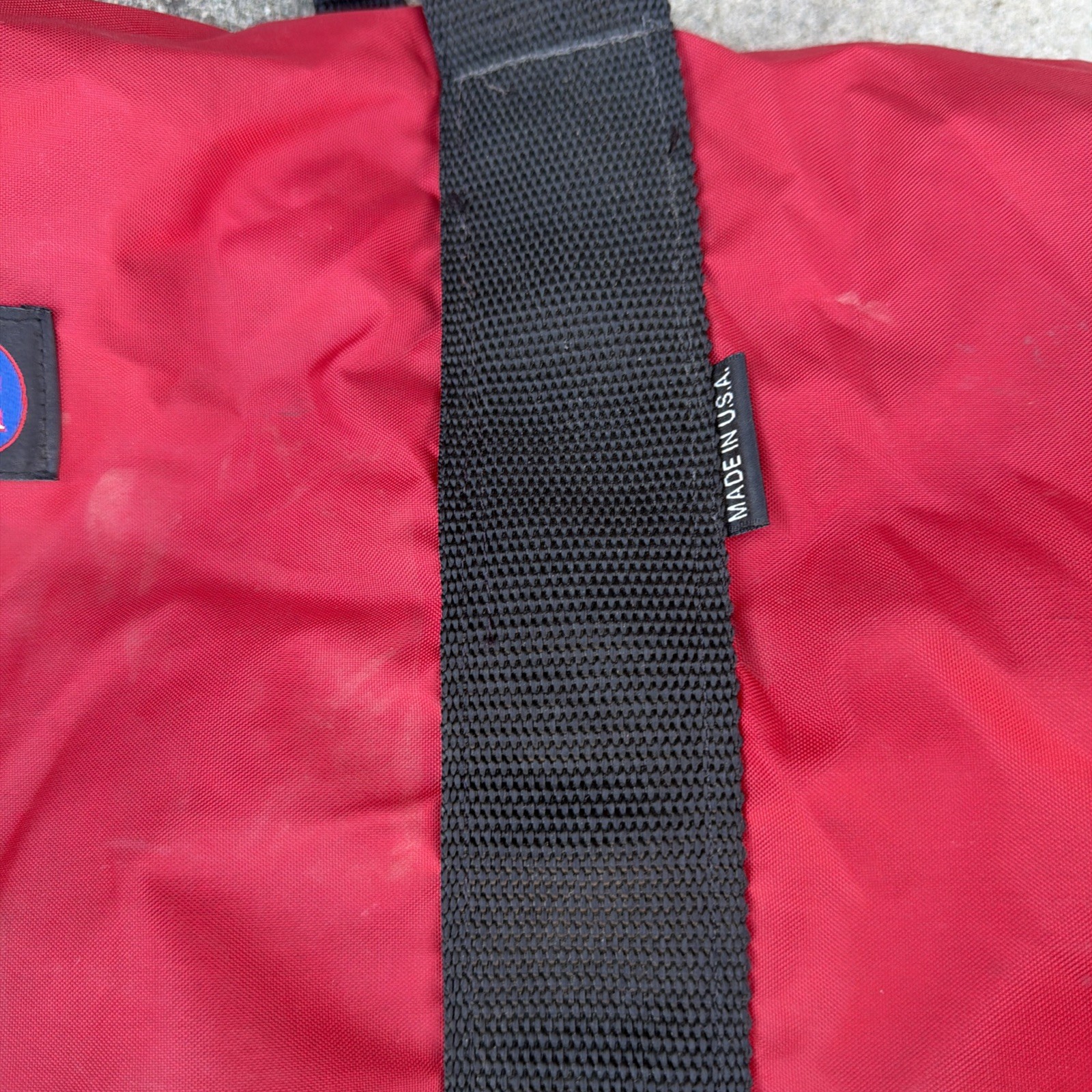 Vintage Outdoor Products 27” Black Duffel Bag Nylon Canvas Made In USA Boy Scout