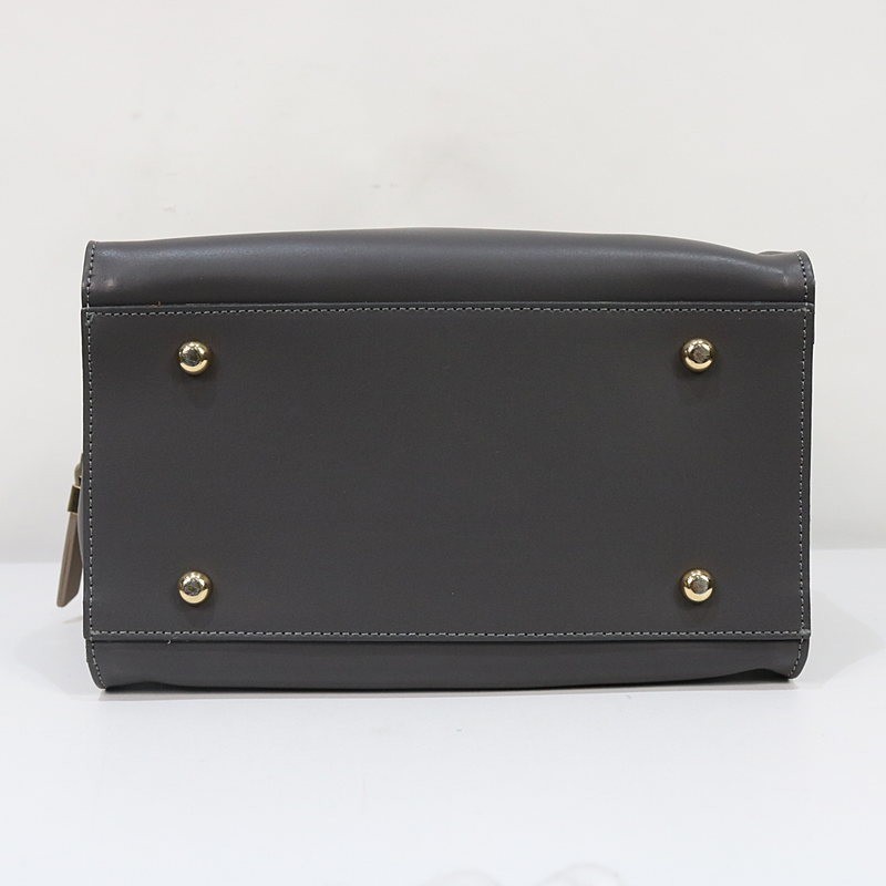 Gianni Notaro Carol J. / Square Bicolor Handbag Gray Beige