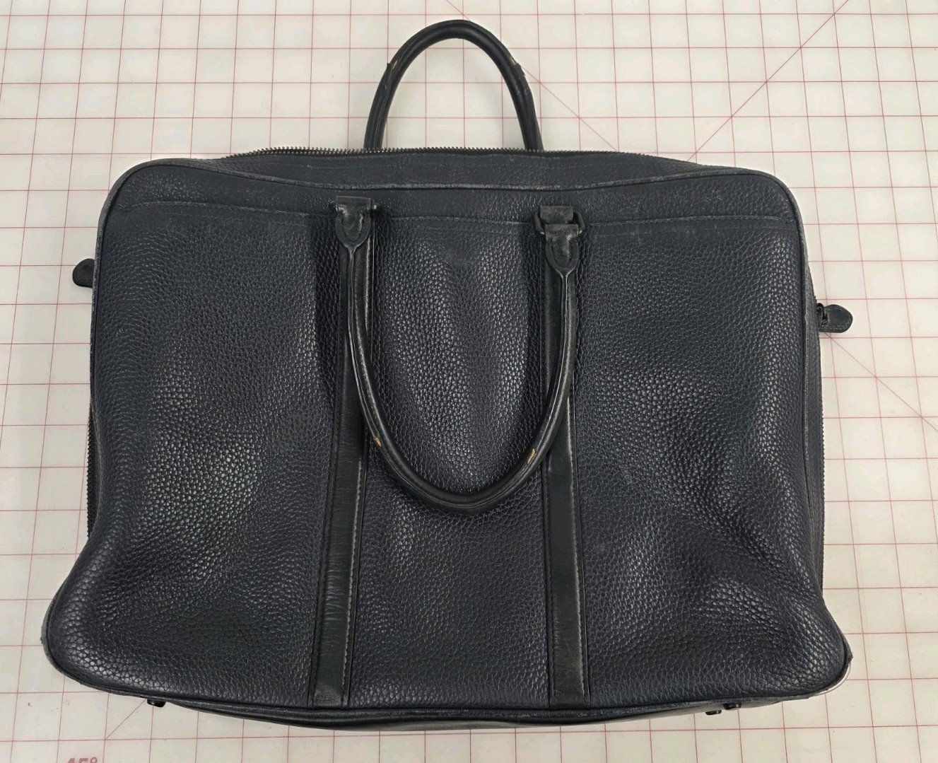 Coach Men’s Business Bag Metropolitan Brief Navy/Black Leather 57781 Worn