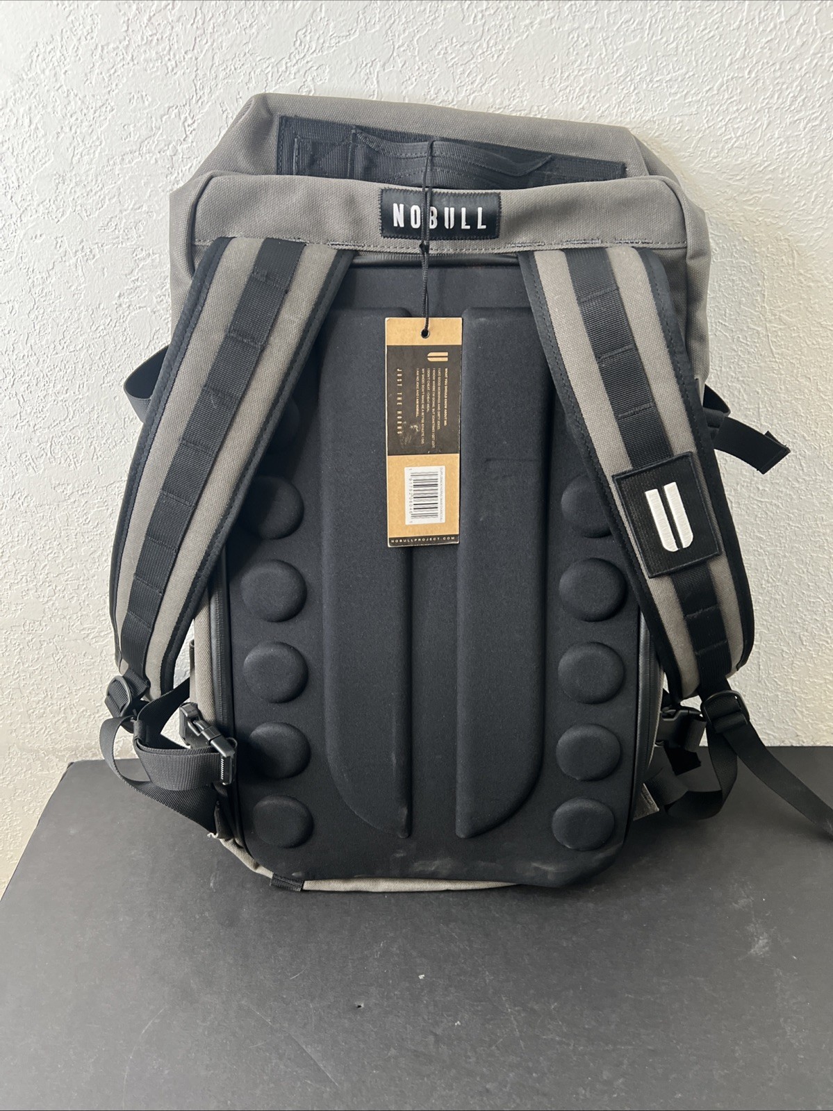Nobull Duffle Backpack Horns Waxed Charcoal Canvas 19”x13” Brand New Duffleback