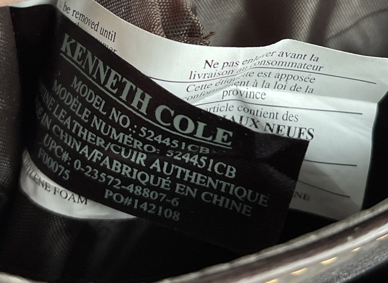 Kenneth Cole Genuine Leather Laptop Briefcase Reaction Brown Messenger Bag Heavy