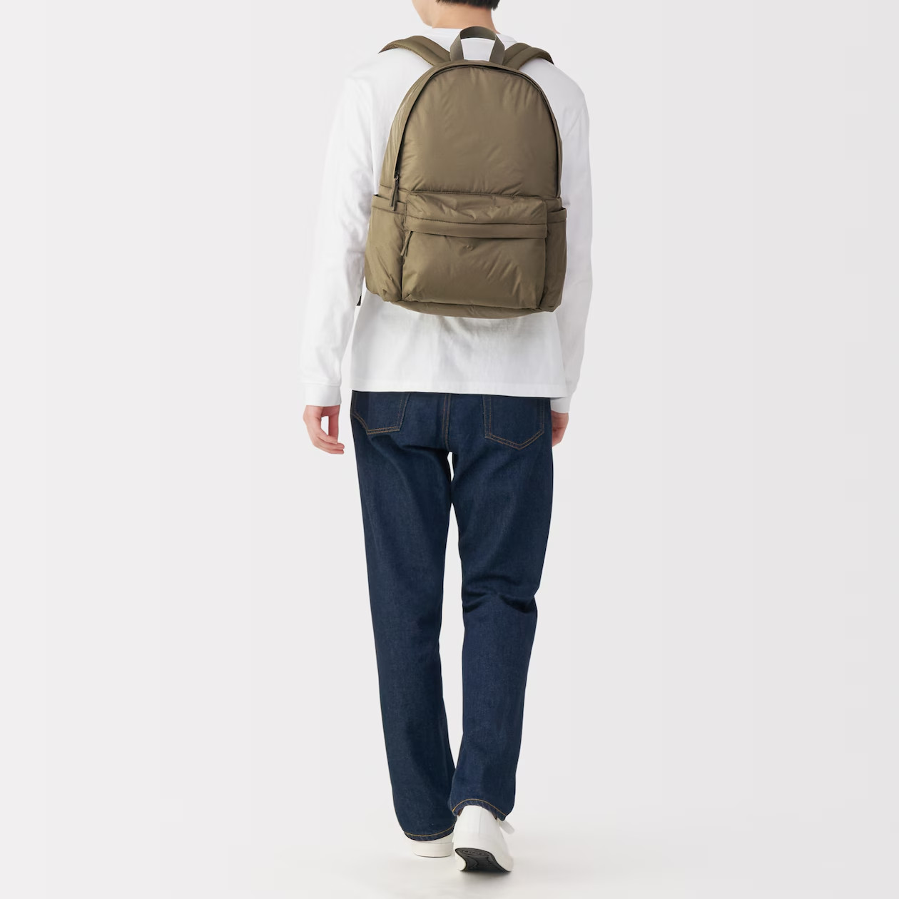 MUJI Water-Repellent Padded Backpack 22-Litter 5-Pocket Black Camel Unisex NWT