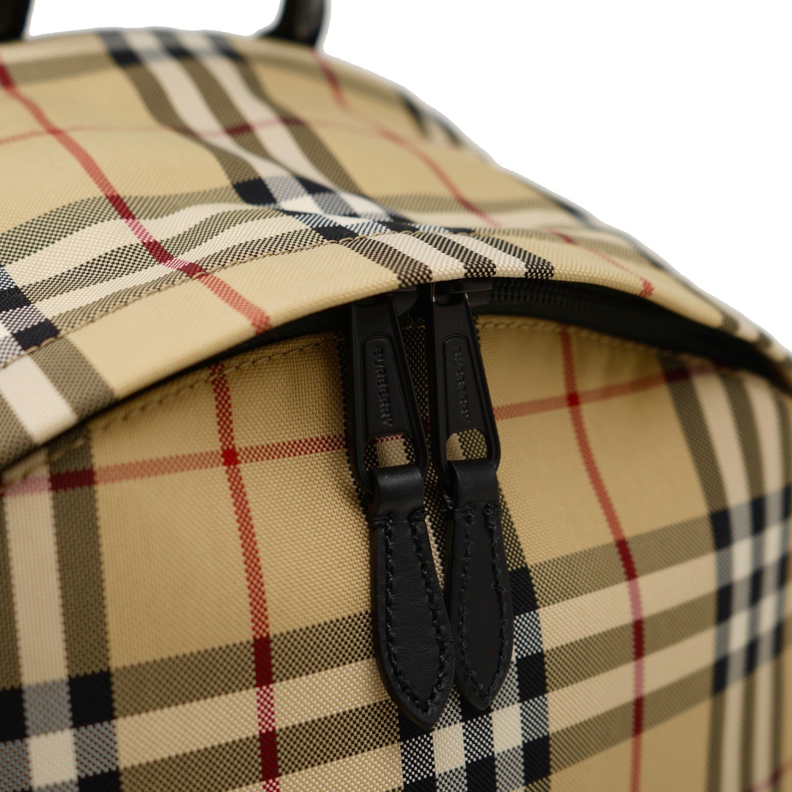Burberry Jett Backpack Vintage Check Beige Nylon Canvas New