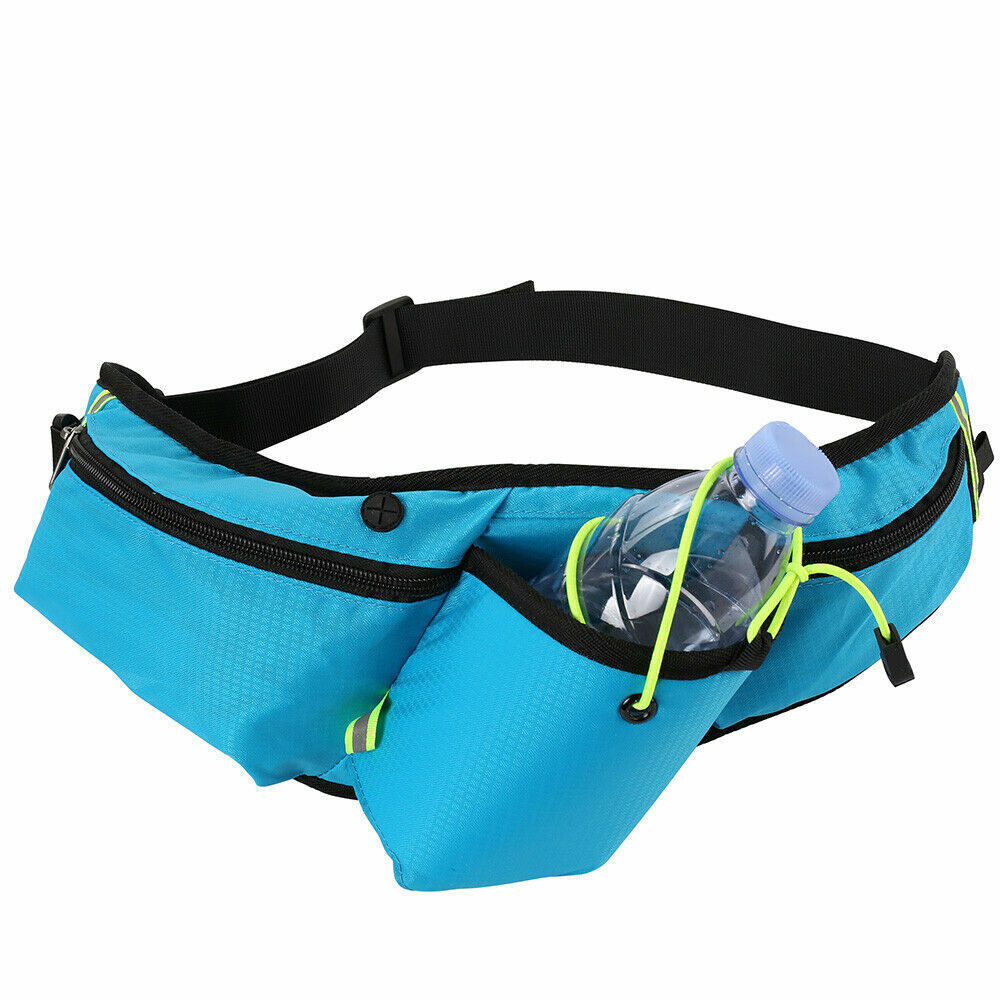 Sports Workout Running Belt Waist Pack Fanny Pouch Water Bottle Holder Bum Bag