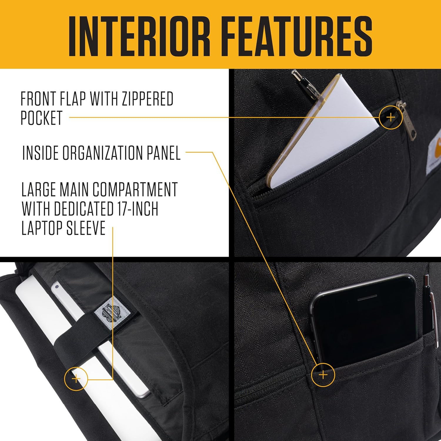 Carhartt Water-Resistant Messenger Bag for Work & Travel Adventures