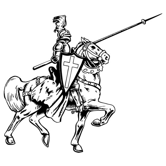 CafePress Mounted Knight Natural Canvas Tote Bag, Cloth Shopping Bag (107326468)