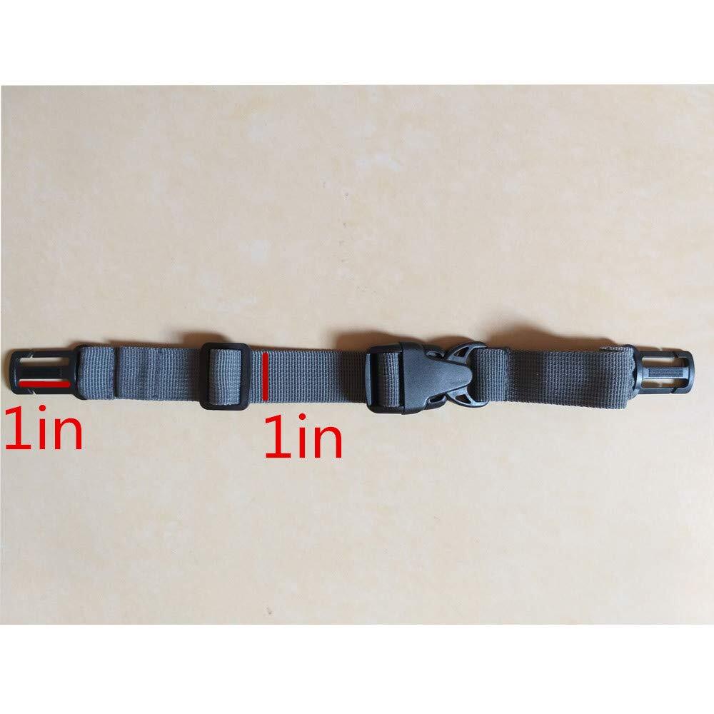 Backpack Chest Strap Nylon Fits 1-Inch Webbing Adjustable Buckle Wolf Grey
