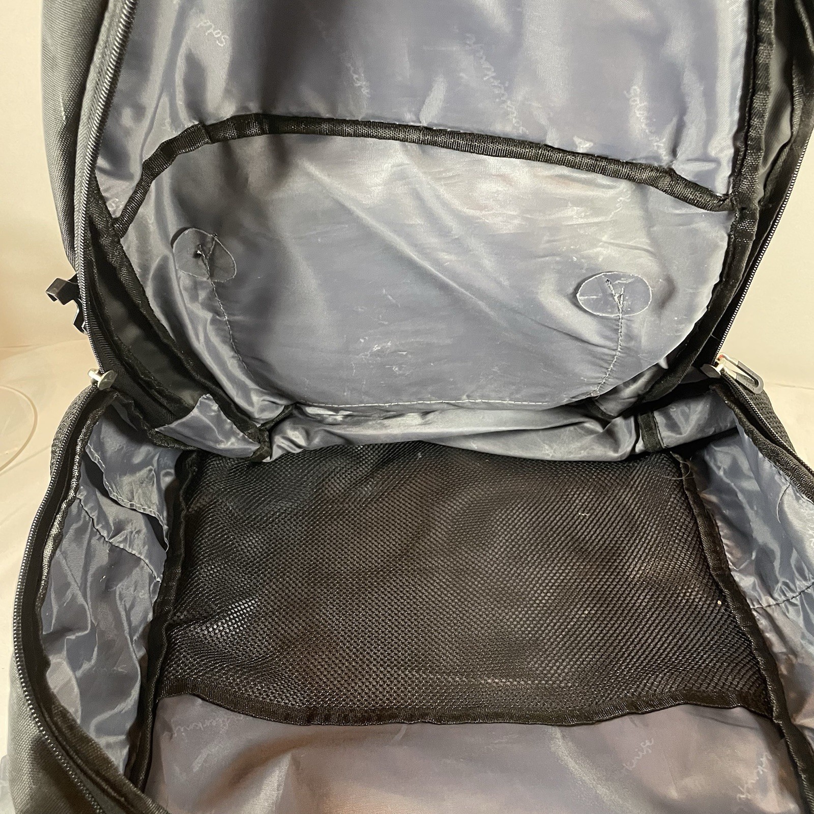 Soldier Knife Laptop Backpack Blue Black Travel School Bag Multi Pocket 18 inch