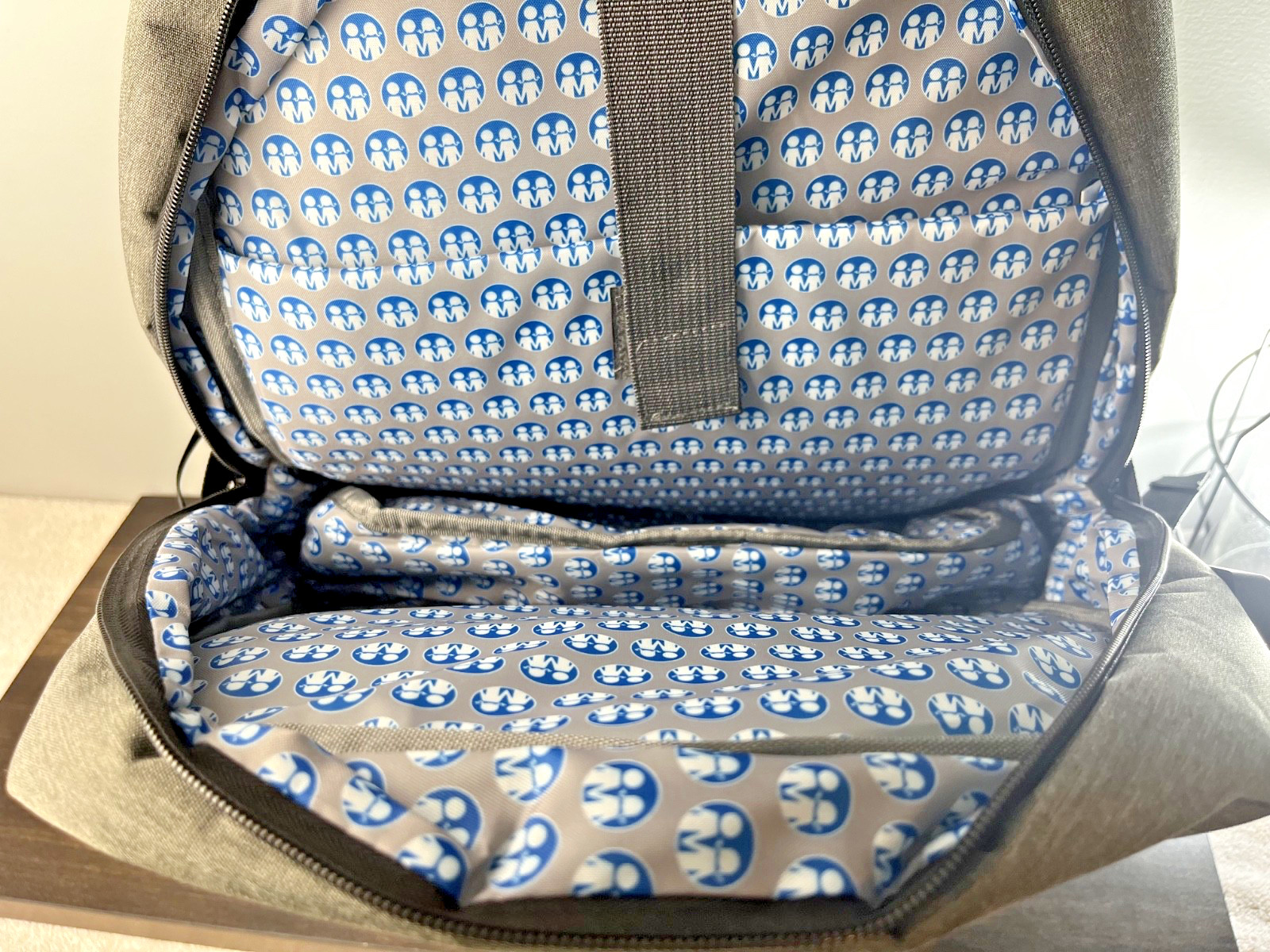 Backpack Padded Laptop Bag School Children Gray Pockets Hot Cold Pocket Work NEW
