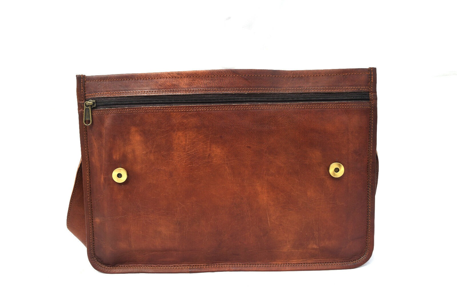 14 In Leather Messenger Bag Office Laptop Satchel School Crossbody Shoulder Bags