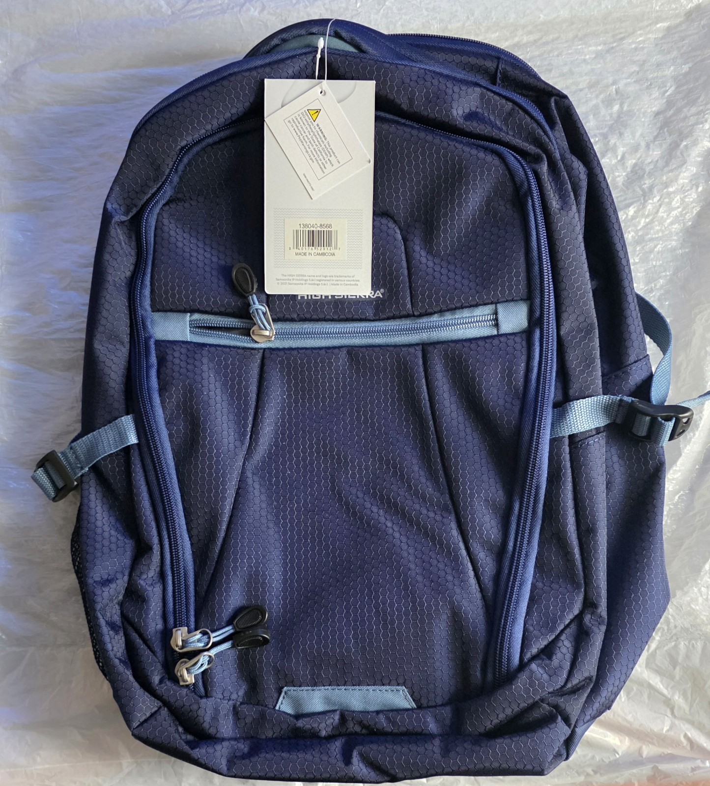 $85💥High Sierra Fairlead Travel Bag, Navy/Graphite Blue Backpack. New/Tag NICE