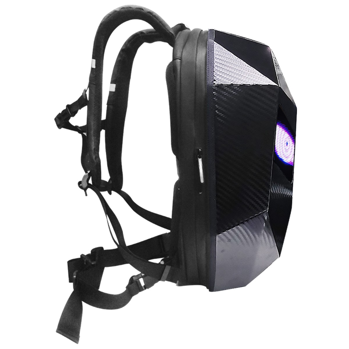 Motorcycle LED Knight Backpack Laptop Bag DIY programming Backpack 3D Waterproof