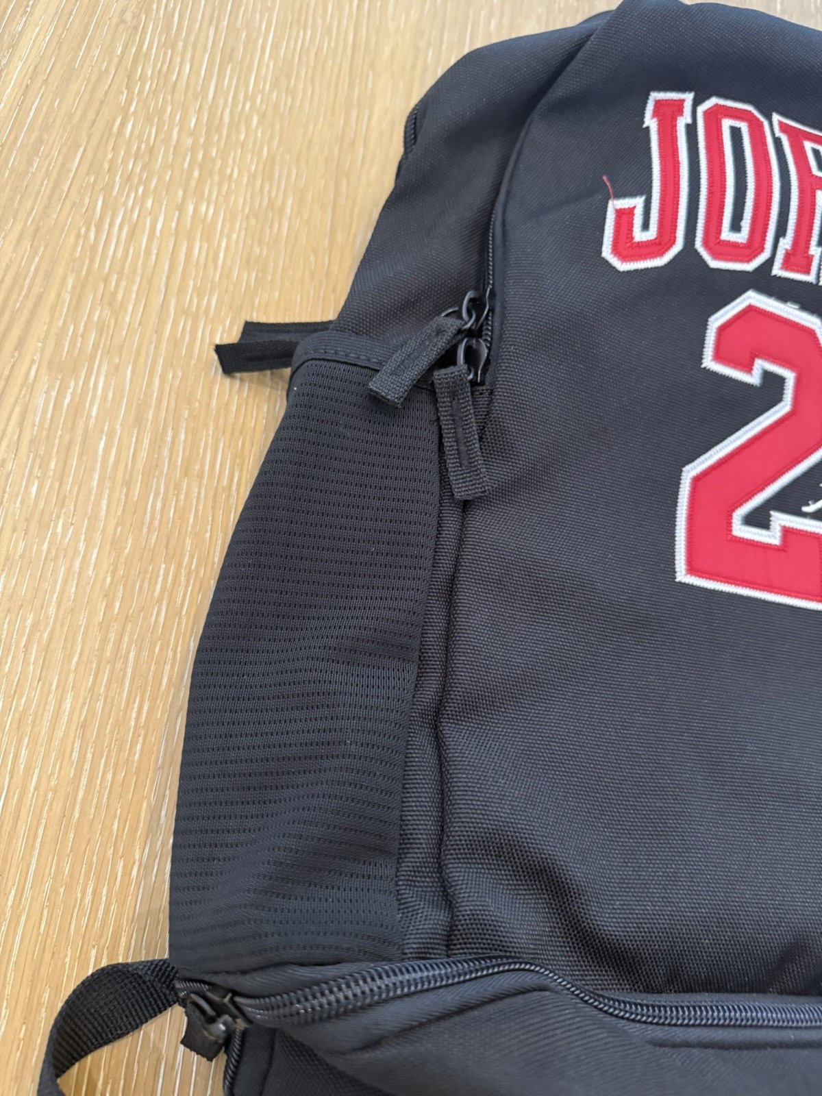 NIKE AIR JORDAN JERSEY BACKPACK #23 CHICAGO BULLS BLACK RED 9A0780-023