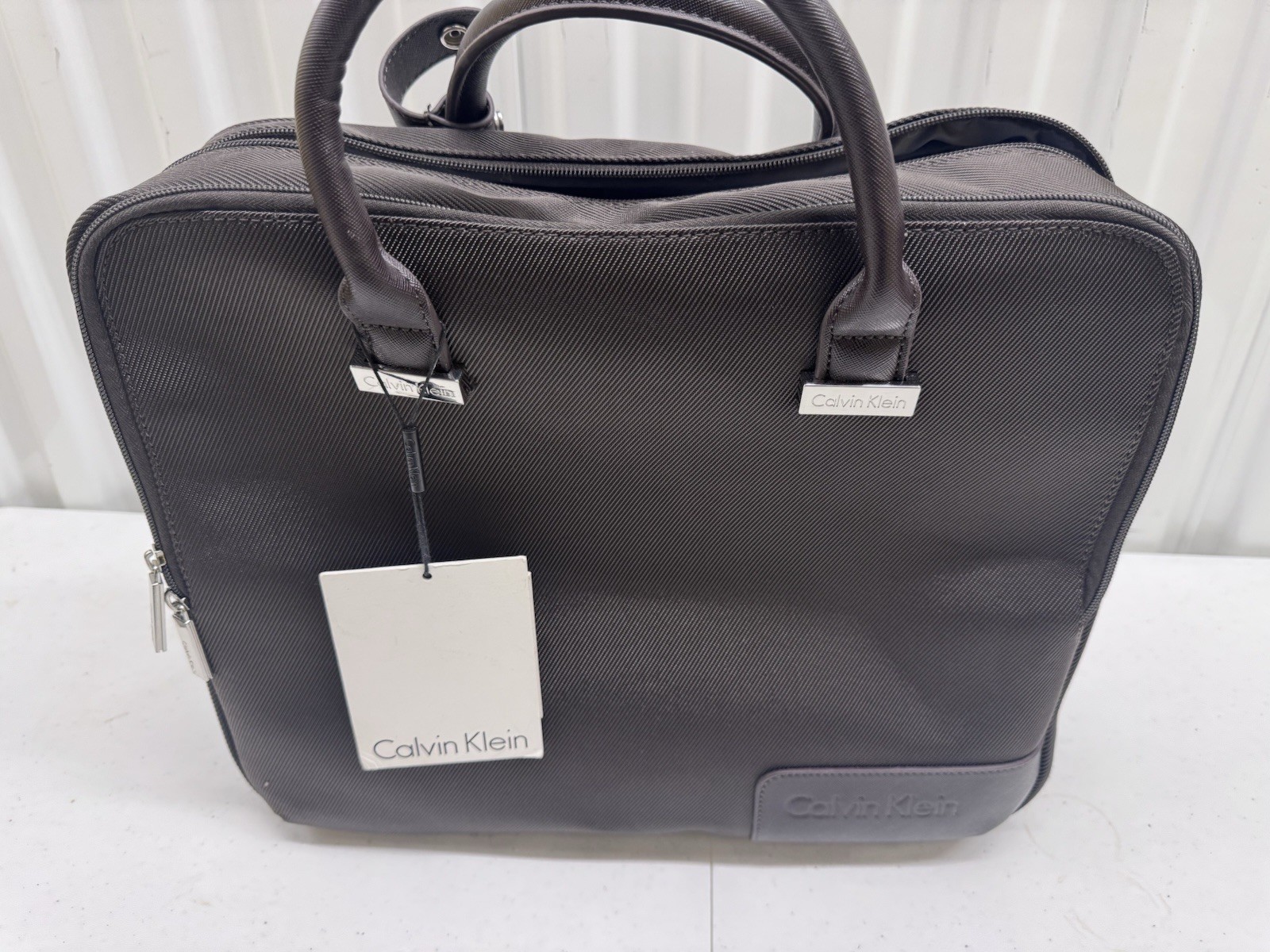 Calvin Klein Dylan Laptop Briefcase Brown NWT LC070CP4 888738204316 New