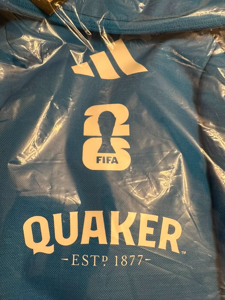 Adidas FIFA World Cup 26 Quaker Backpack Blue Official Licensed Promo NEW Sealed