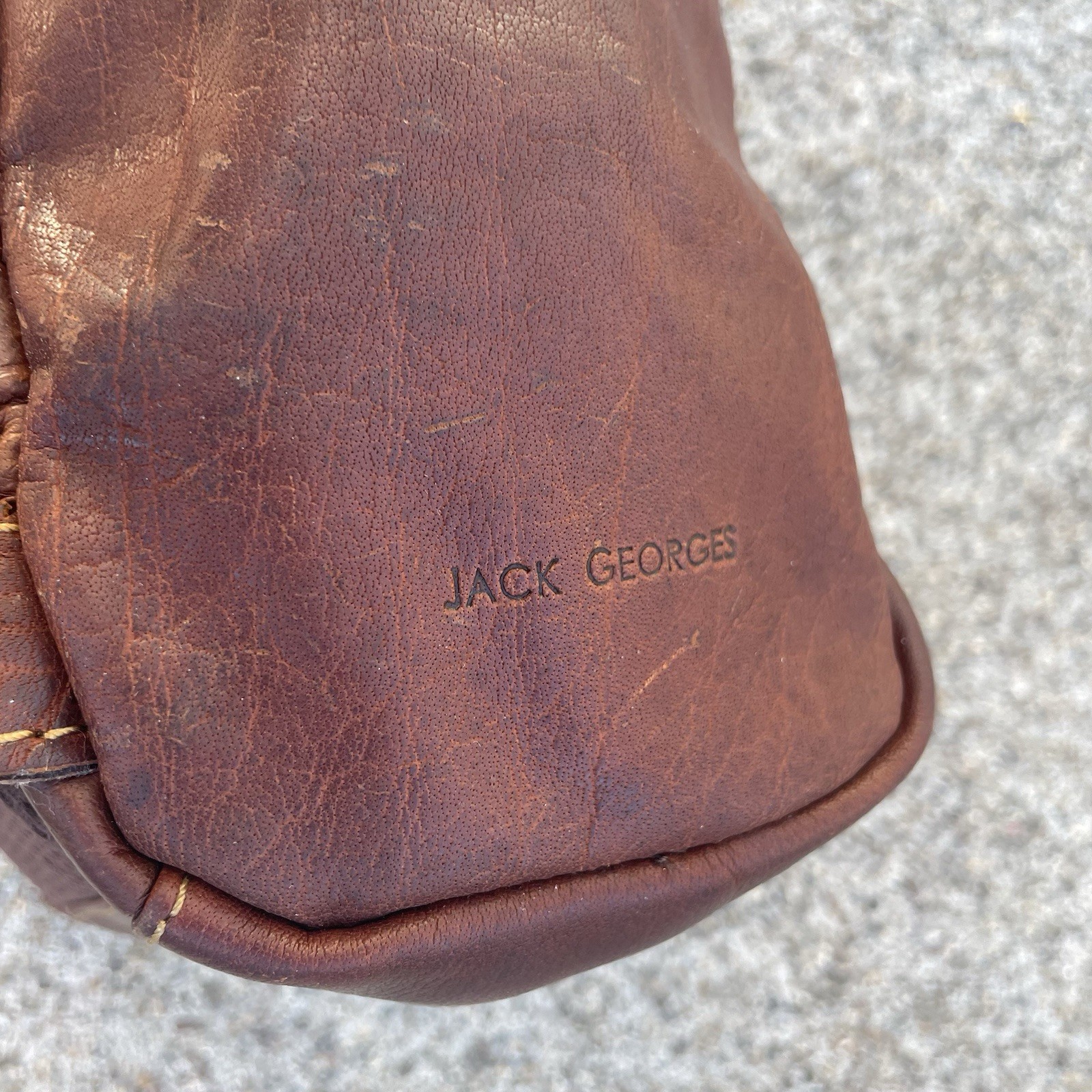JACK GEORGES Unisex Backpack Voyager Convertible Brown Buffalo Leather