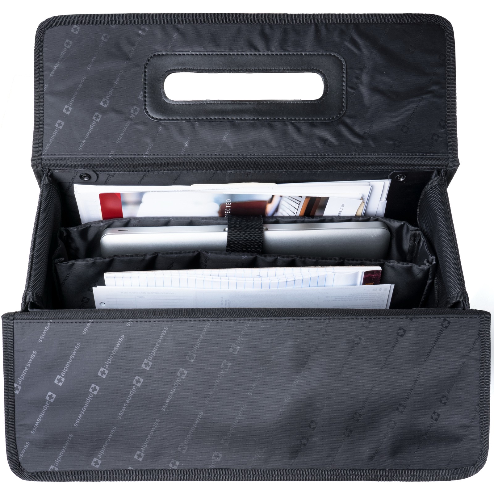 Alpine Swiss Rolling Briefcase Laptop Bag For Men Women Hard Side Catalog Case