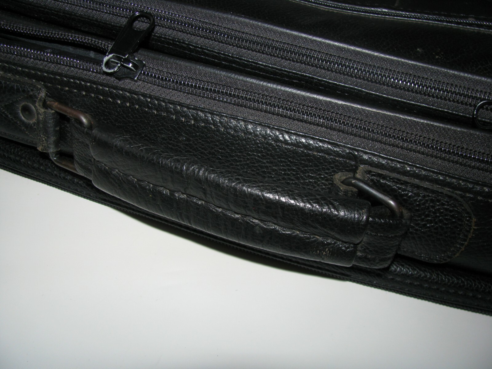 Case-Tek Inc Chicago IL Black Leather Computer Briefcase 17″x12″x6″ Made in USA