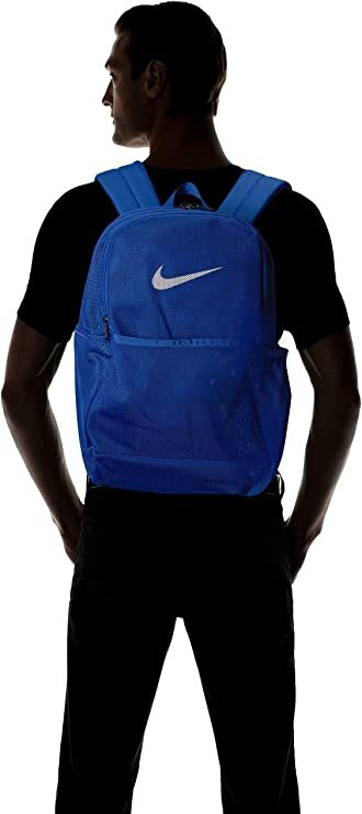 NWT NIKE Brasilia MESH 9.0 Backpack Blue/White Laptop Sleeve BA6050-480