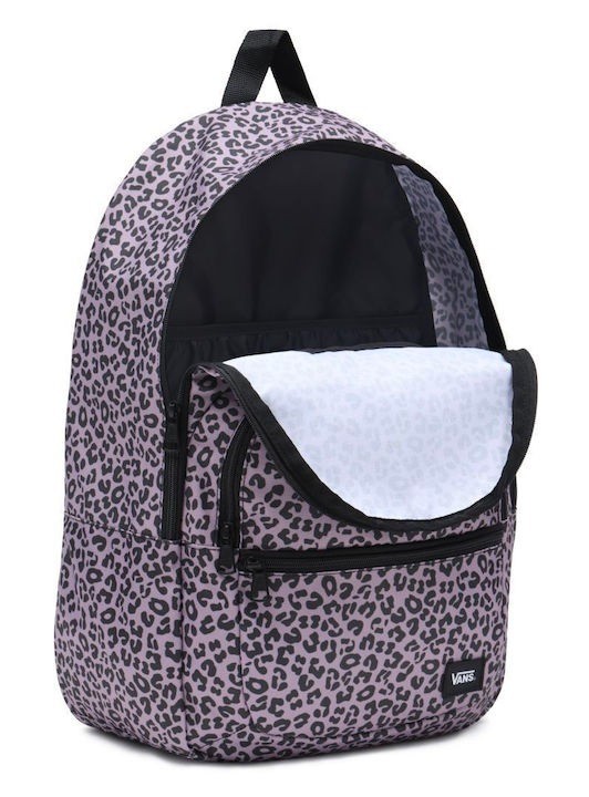 VANS Ranged 2 Prints Backpack Lilac Black Leopard Print School Laptop pocket