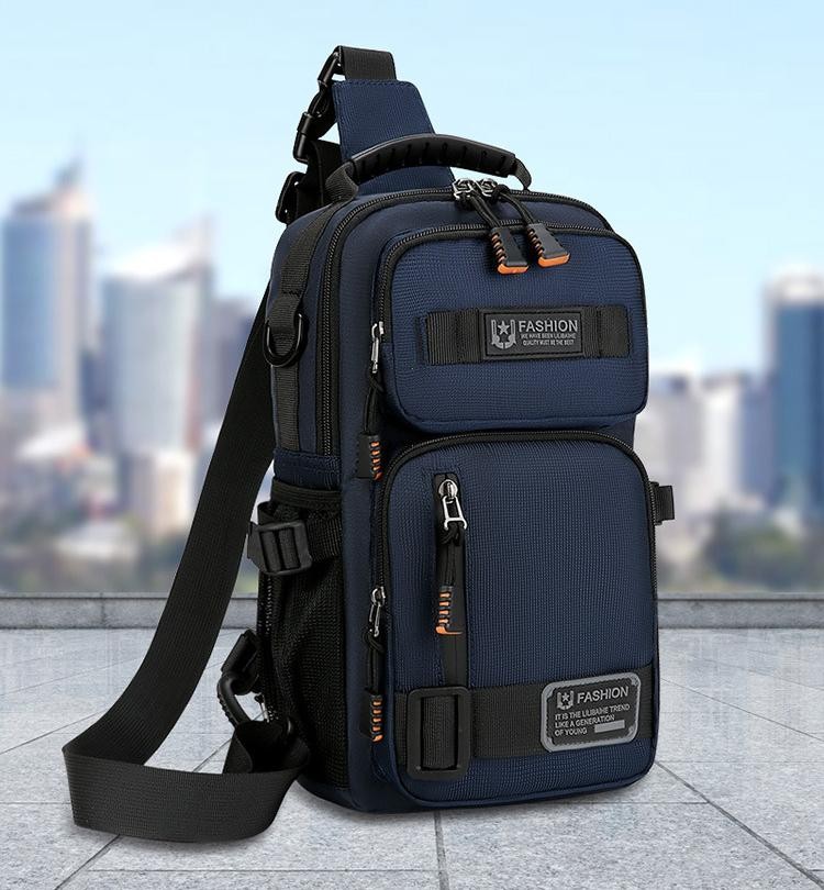Men’s Oxford Chest Waist Pack Crossbody Bag Casual Fashion Handbag Male Travel
