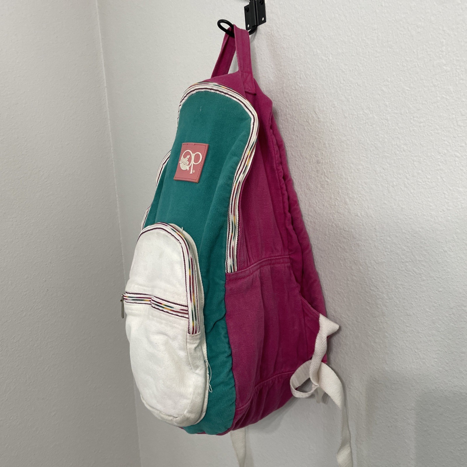 Vintage Ocean Pacific Backpack 90’s Teal Pink White