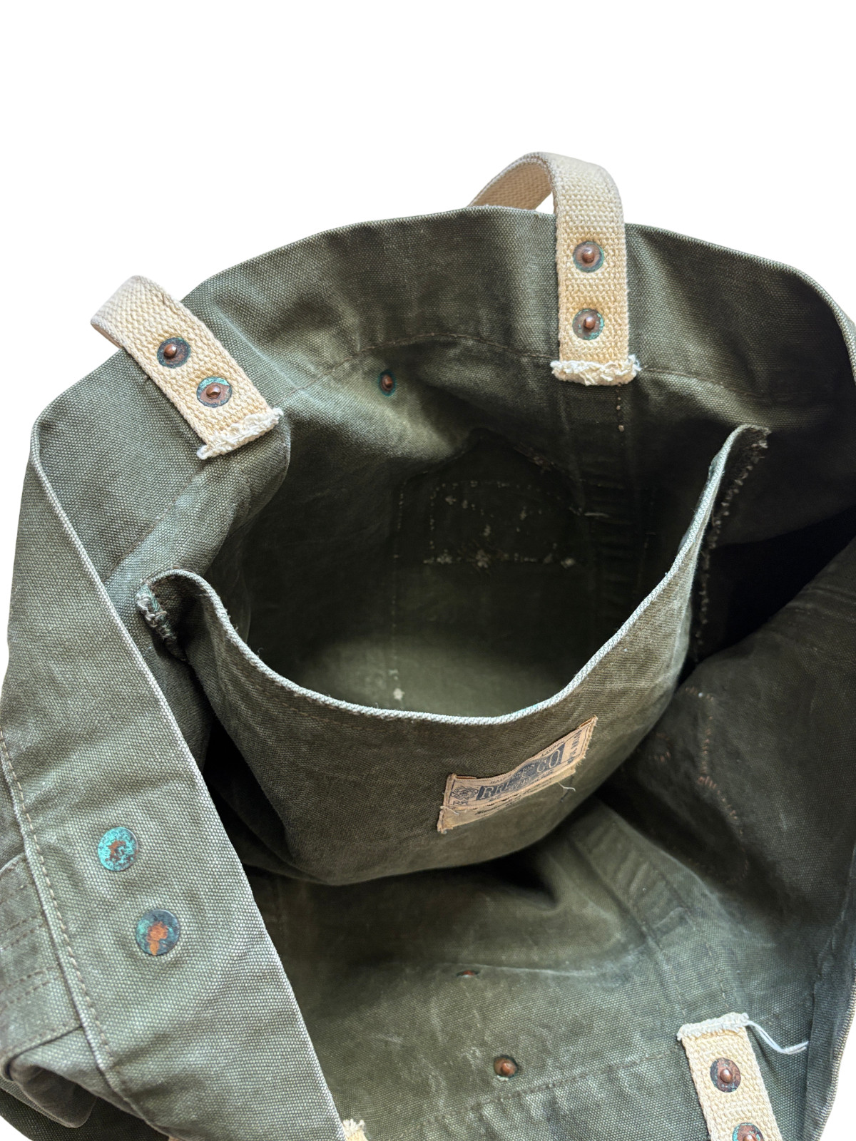 Vintage RRL Ralph Lauren Double RL Canvas Large Military Travel Tote Bag GRAIL