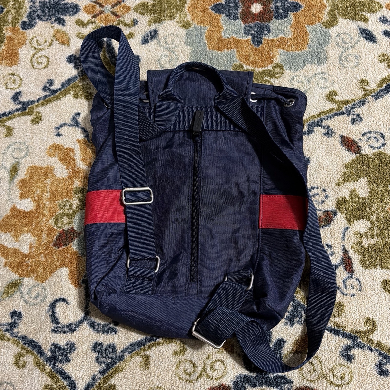 Vintage Polo Sport Ralph Lauren Backpack Blue Clip Zipper Thailand Black USA
