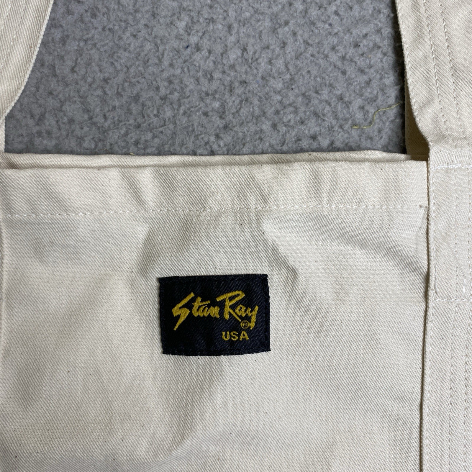 Stan Ray Tote Bag Tan 100% Cotton 15″ X 14″ USA Boho Hipster Casual Work NWT