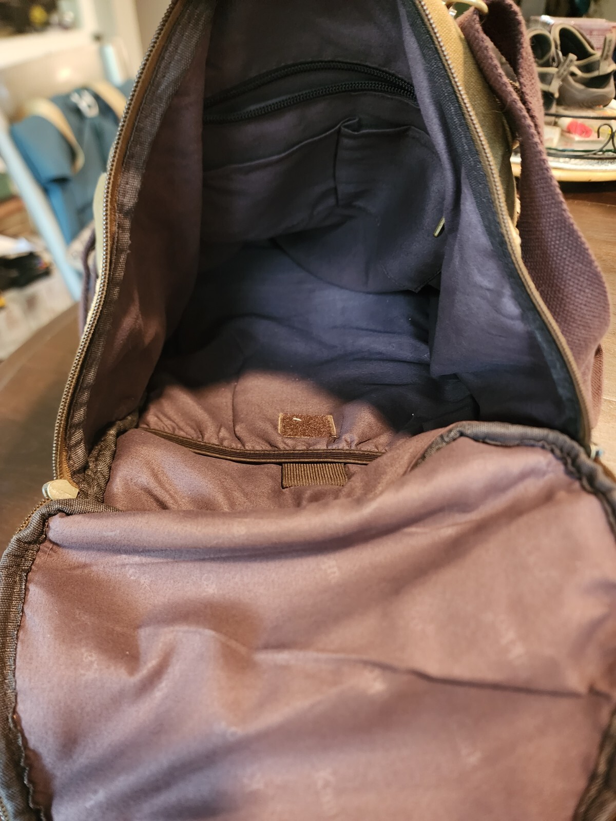 Kaukko Canvas Backpack Tan & Brown