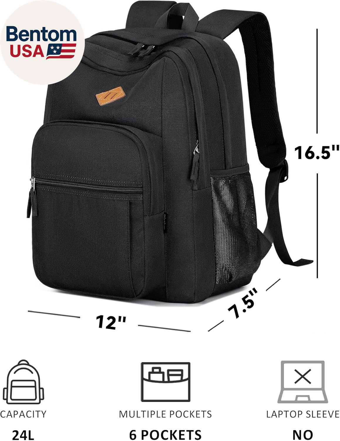 Classical Basic Travel Backpack for School Water Resistant Bookbag | for School,