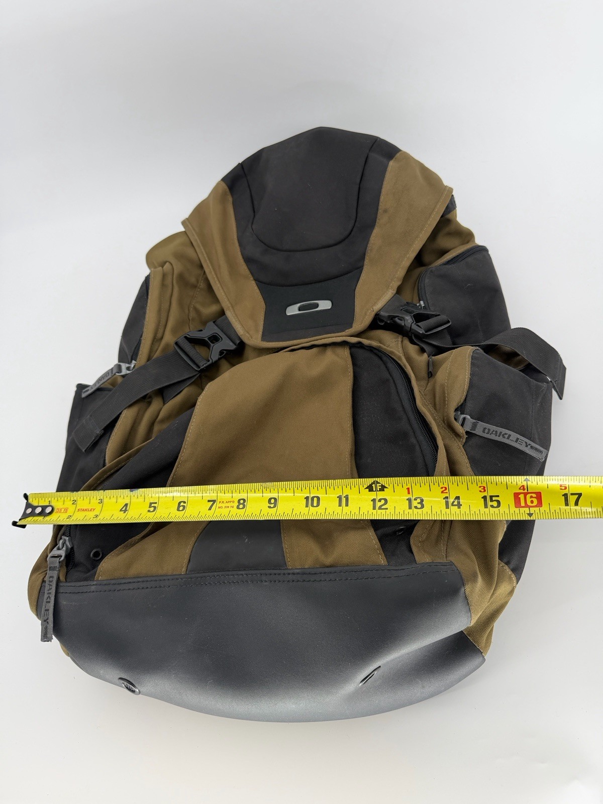 Oakley Tan Black Canvas Large Backpack