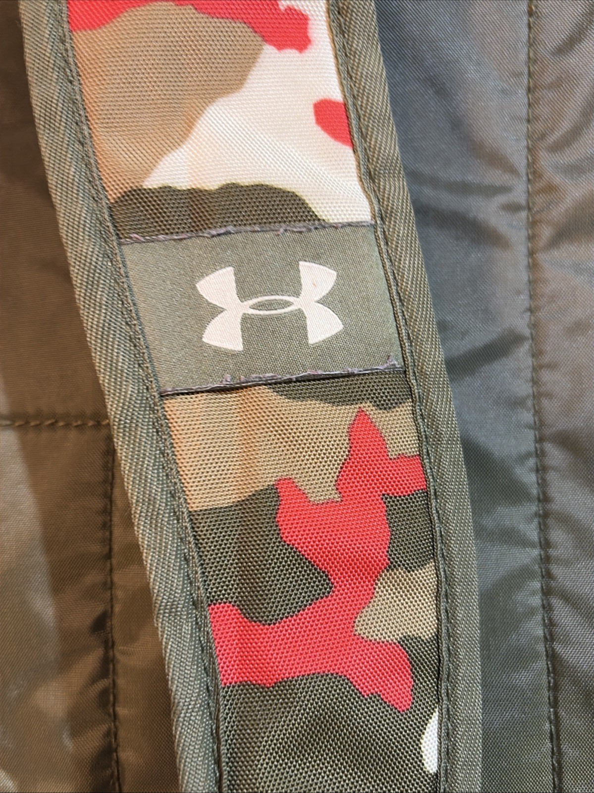 Under Armour UA Backpack Storm Red Brown White Camo Laptop Sleeve Organizer