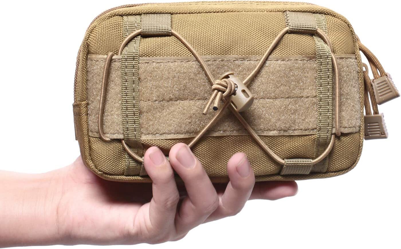 Tactical Molle Admin Pouch Compact 1000D Utility EDC Tool Bag w/ Shoulder Strap