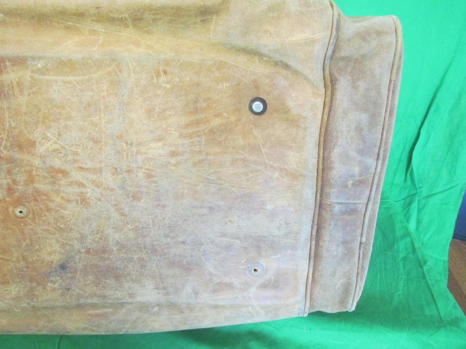 Genuine Leather By AA Nubuck Suede 22″ Duffle Bag Brown Nice but Needs Repair