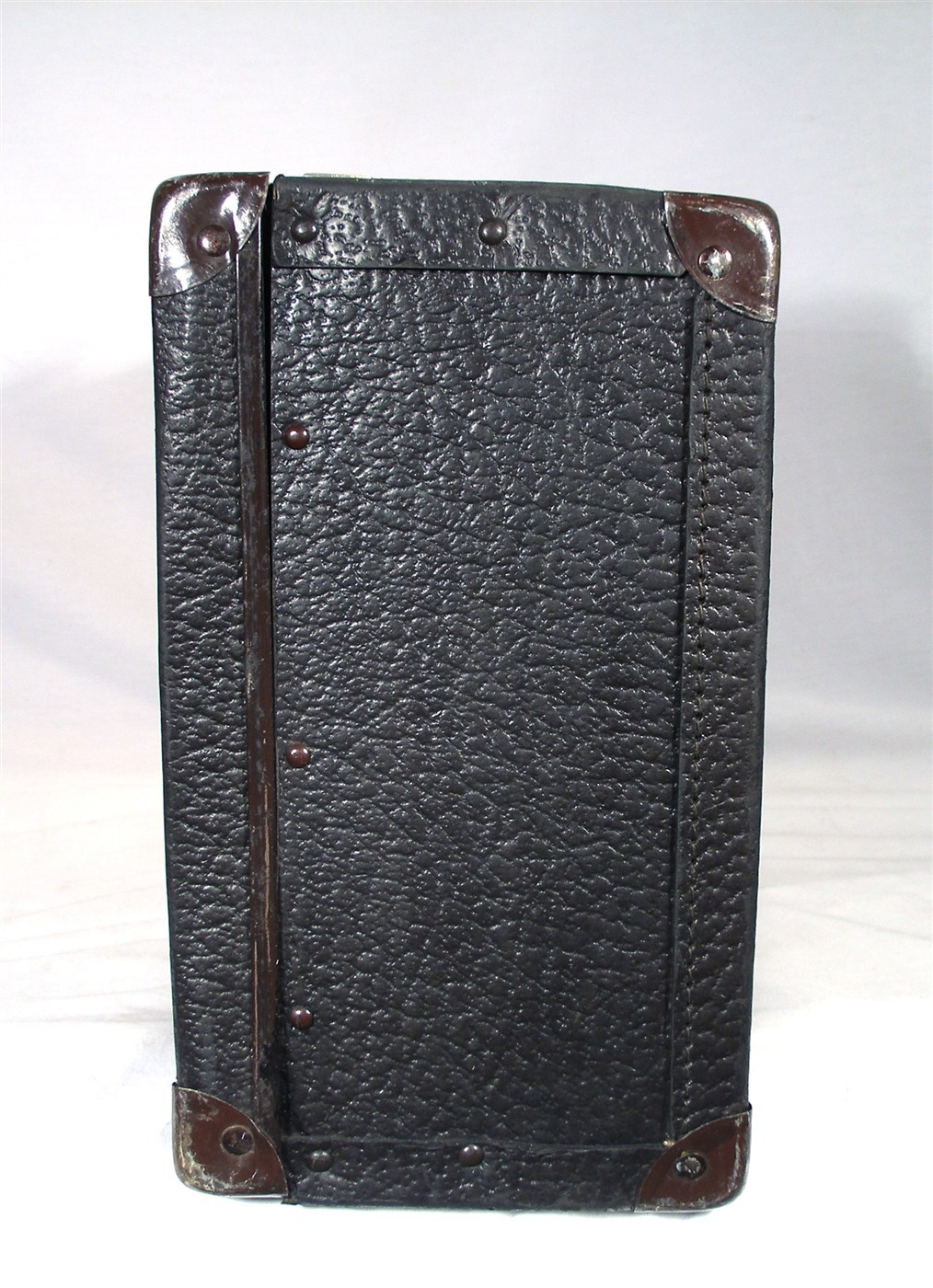 VINTAGE BLACK LEATHERETTE EVER STAR MAD MEN LARGE BRIEFCASE MOVIE PROP SUIT CASE