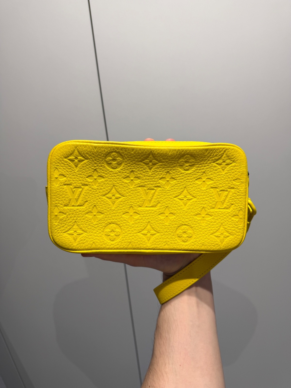 Authentic LOUIS VUITTON Monogram Taurillon Pochette Volga Clutch Bag
