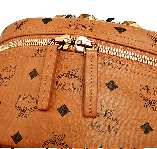 MCM Backpack DUAL STARK Visetos CognacBrown Medium MMK 6sve79 Leather Authentic