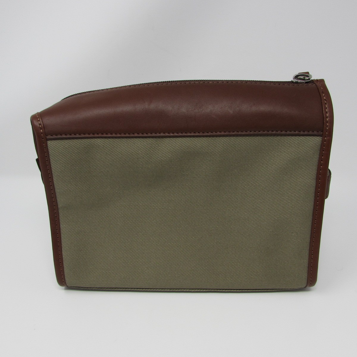 Cutter & Buck Utility Kit Travel Bag Cotton Twill Leather Trim Brown Tan New
