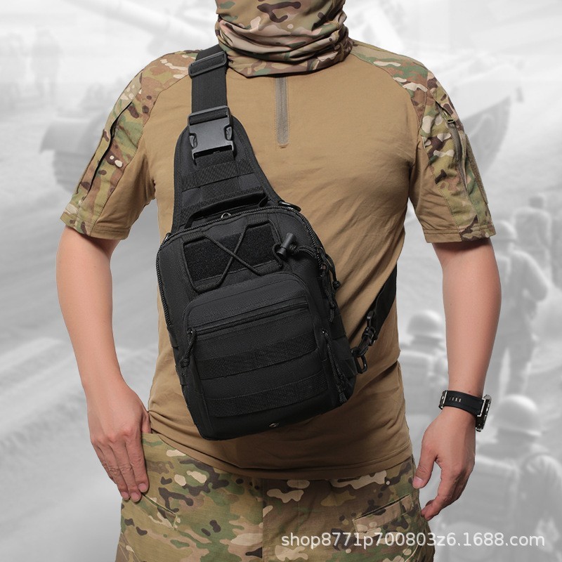 Mens Backpack Tactical Bag Sling Shoulder Molle Travel Chest Pack Outdoor Hiking