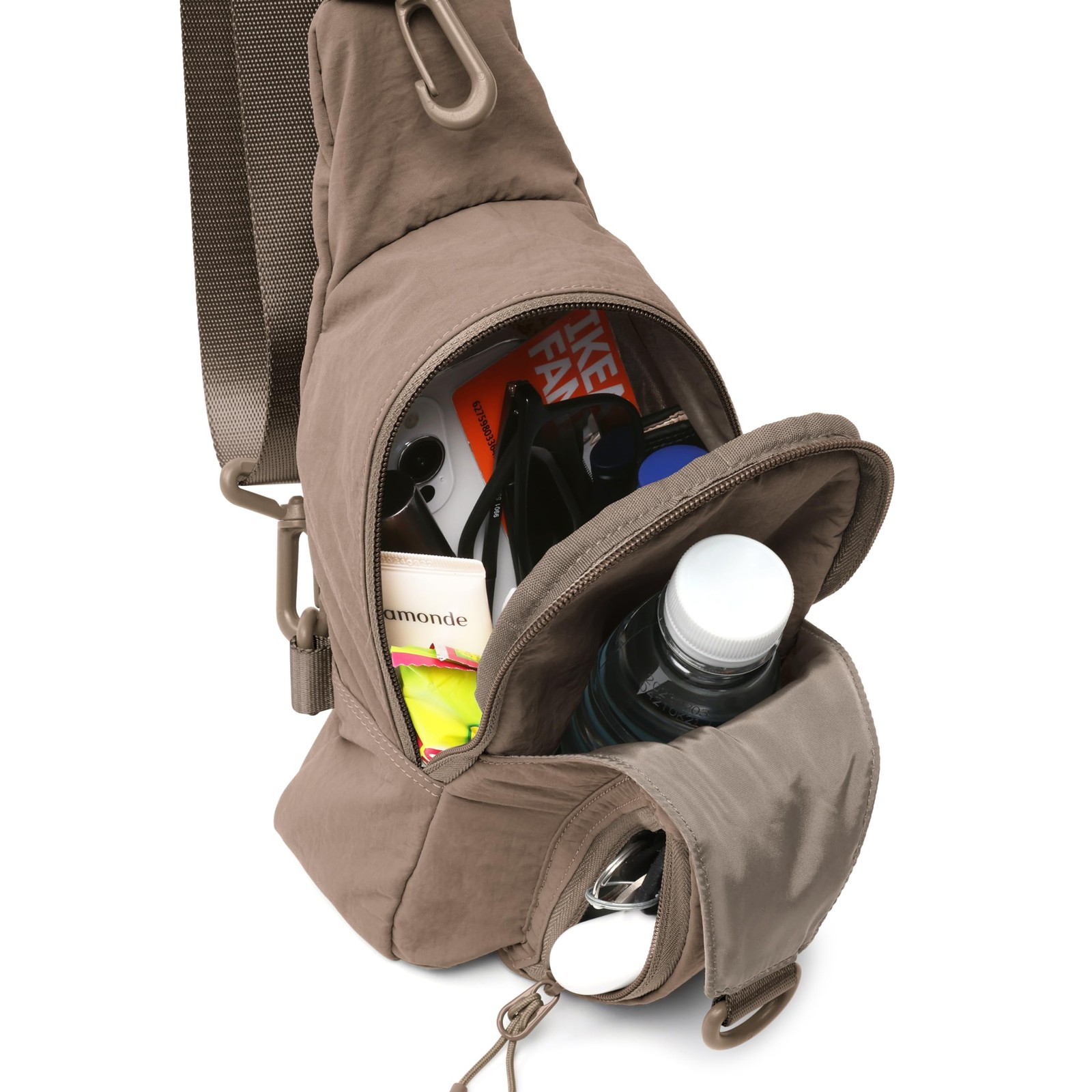 ODODOS Lightweight Sling Bag: Adjustable Crossbody Chest Pack for Outdoor Travel