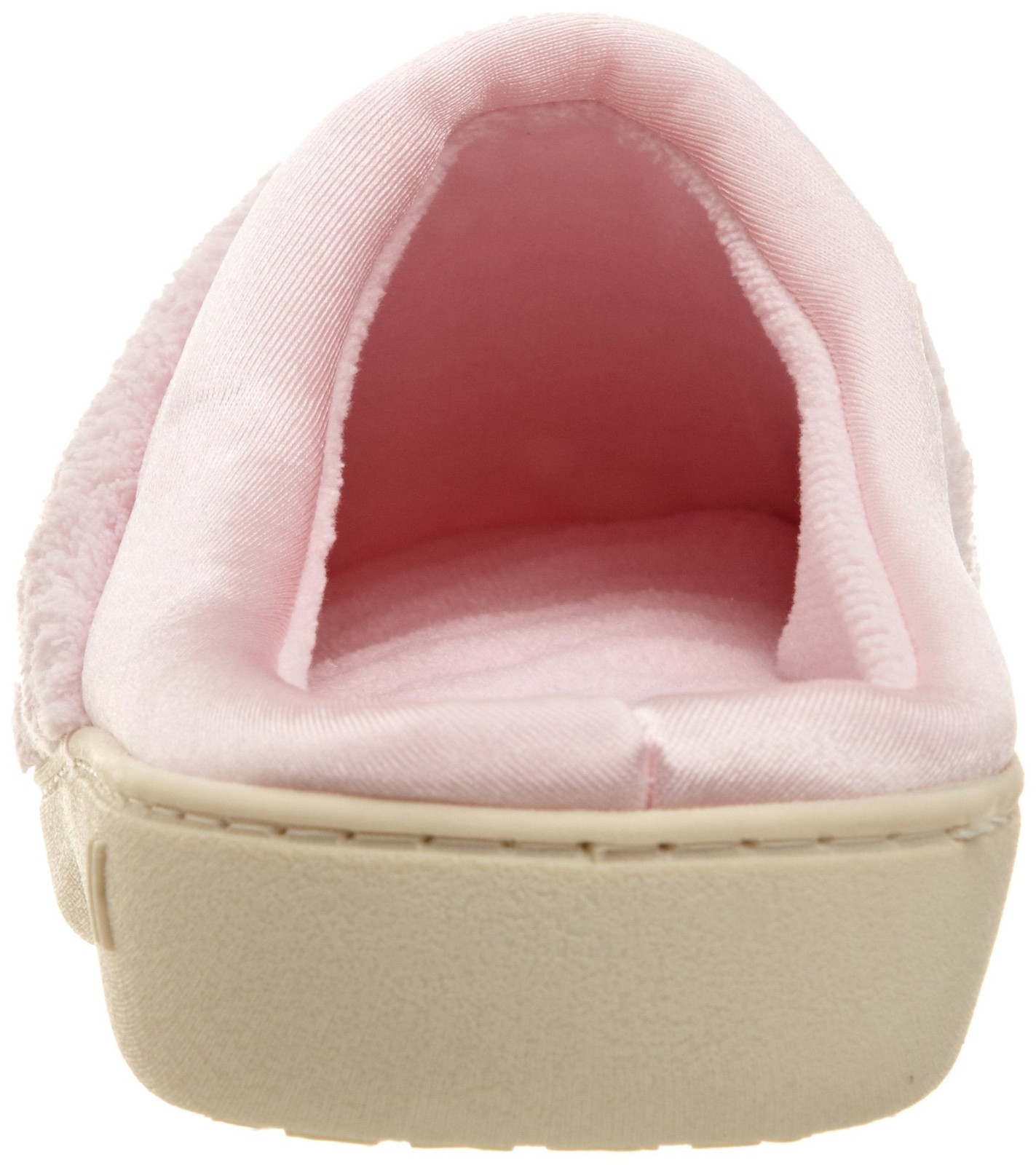 Isotoner Women’s Microterry PillowStep Satin Cuff Slippers Peony 7 5 8 U1
