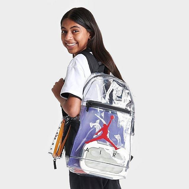 New NIKE JORDAN Jumpman Clear School BACKPACK – University Blue (18″ x 12″ x 5″)