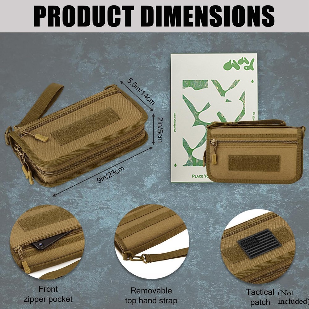 Tactical Wallet for Men ID Card Holder Credit Card Pack Handbag MOLLE Bag Purse