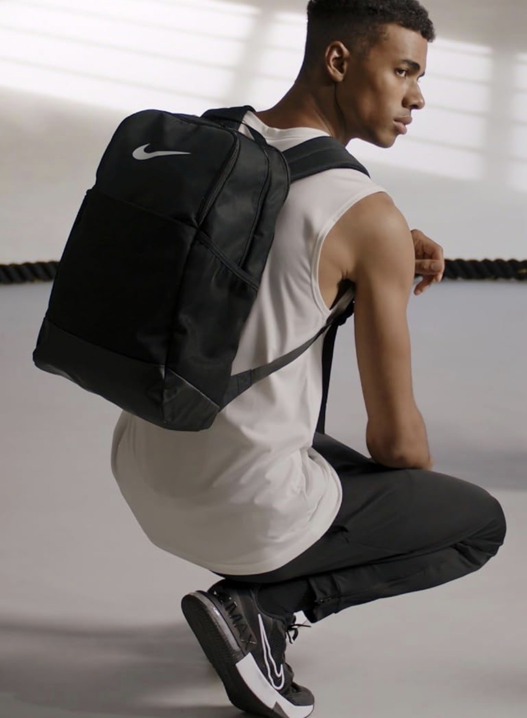 Nike Brasilia 9.5 Backpack Medium 24L Black/White DH7709-010