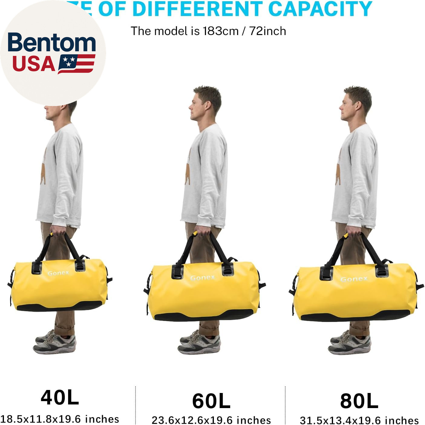 Extra Large Waterproof Duffle Travel Dry Duffel Bag Heavy Duty Bag with Durable