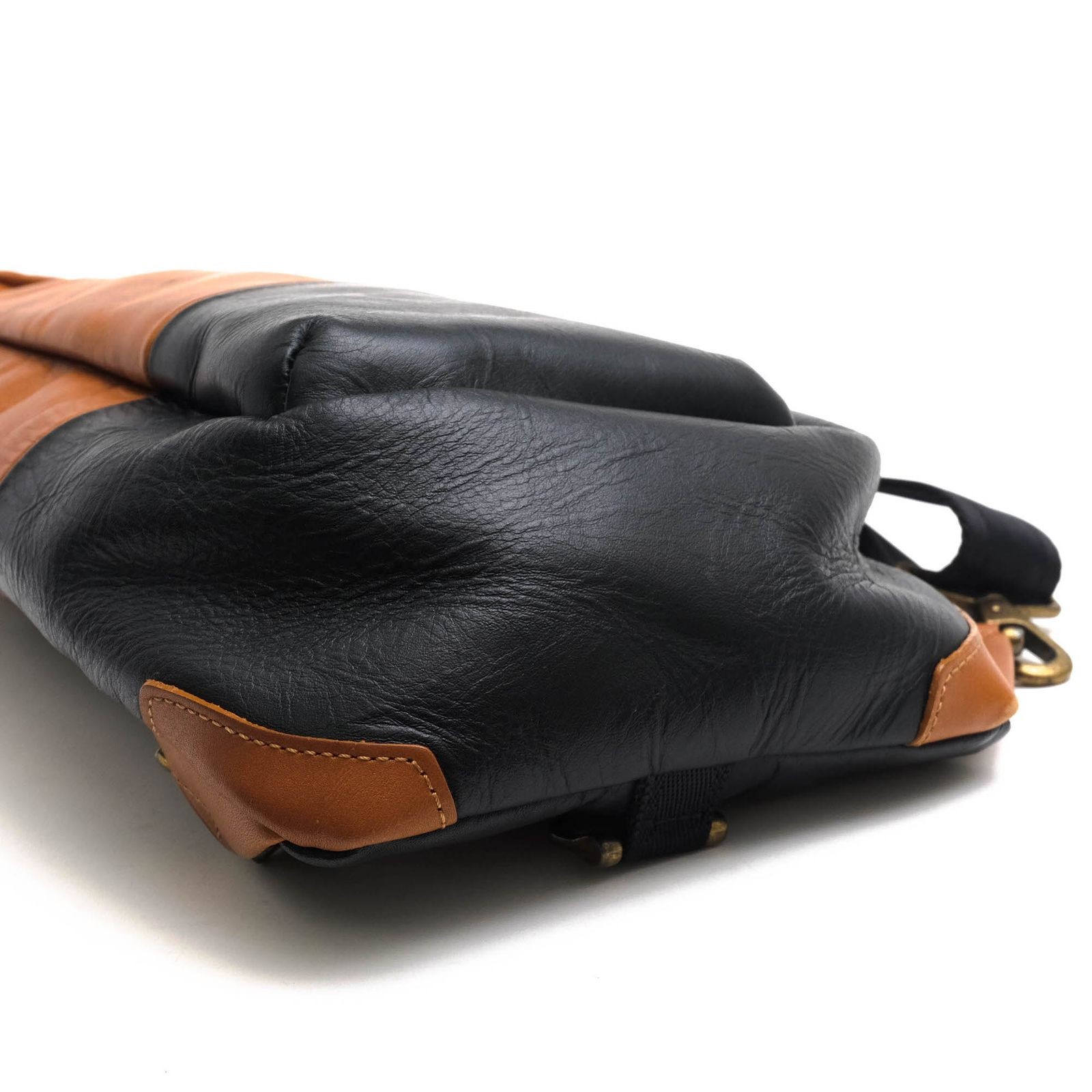 master-piece GLOSS 01642-v2 Sling Body Bag Brown Leather Japan Used