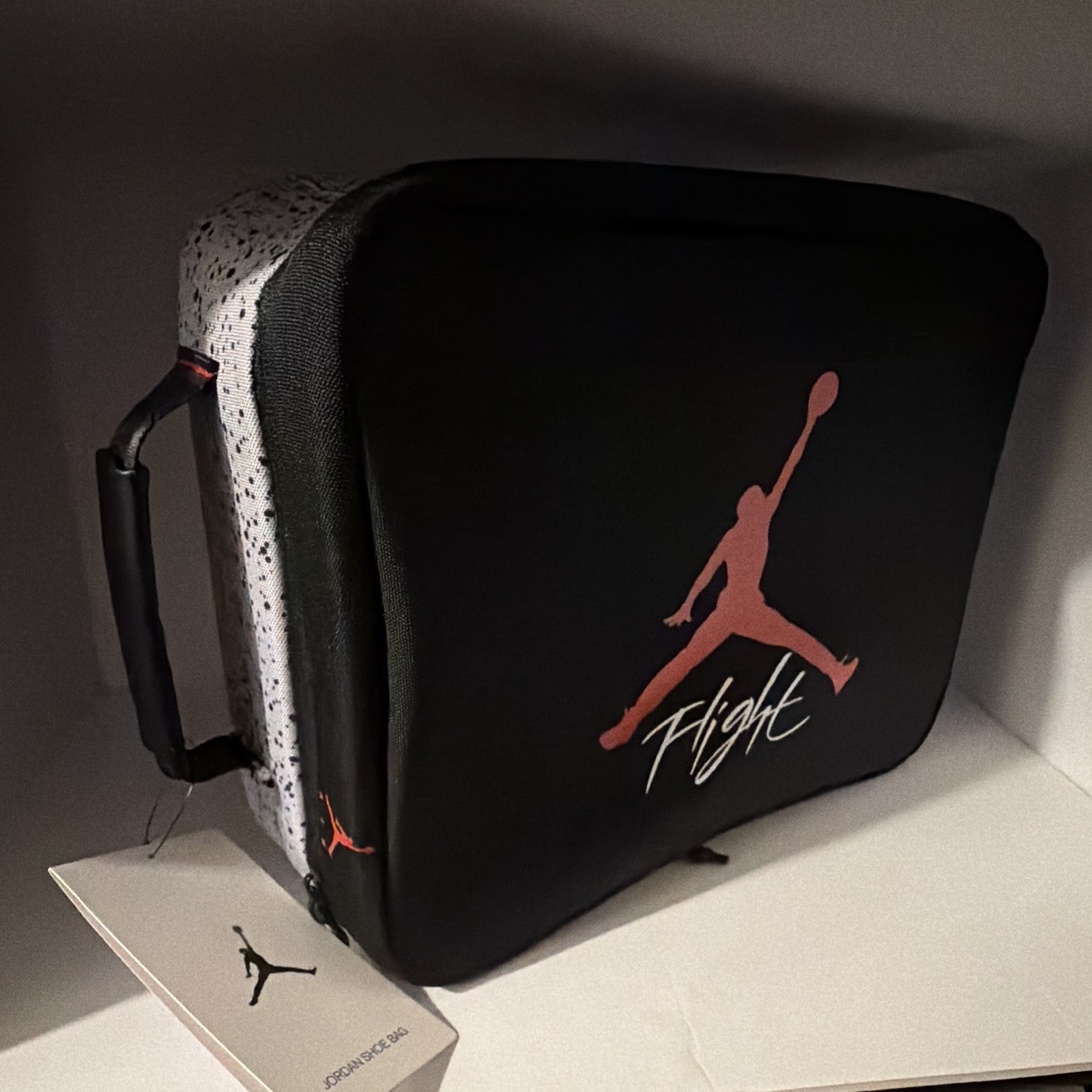 Jordan Flight Shoebox Bag Black Red Cement Shoe Bag LARGE BRAND NEW TAGS