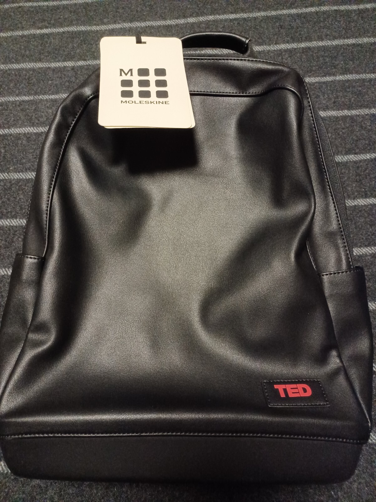 MOLESKINE black leather backpack “TED” talk RARE and not sold to the public NWT