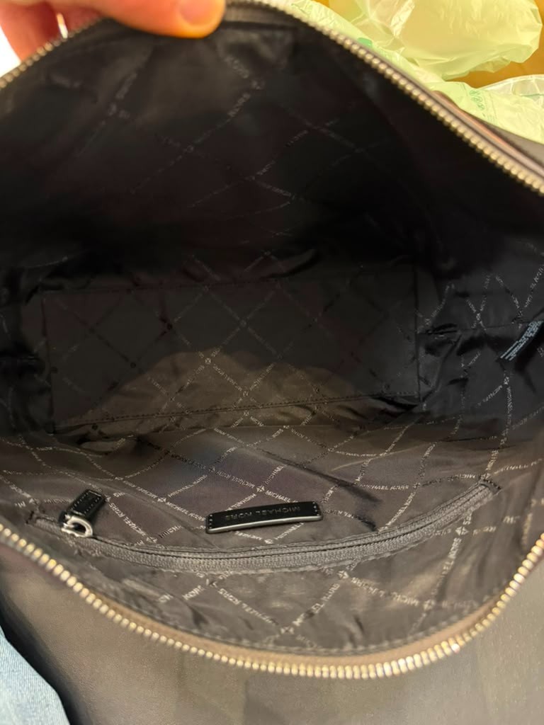 Michael Kors Cooper Pebbled Leather Soft Crescent Crossbody Bag Luggage Men MK
